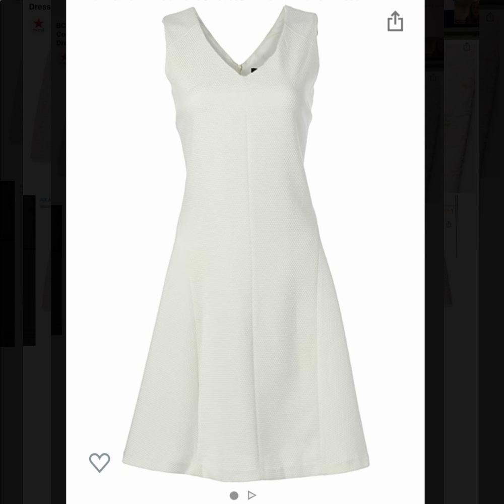 Armani Exchange V Neck Sleeveless Fit Flare Dress